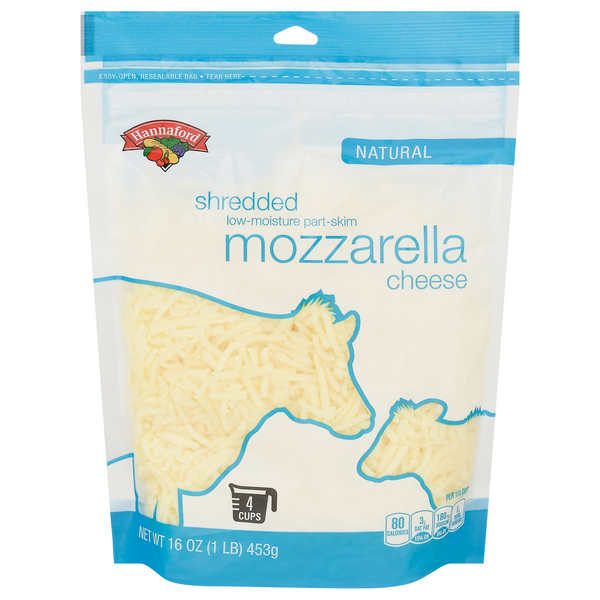 Hannaford Natural Shredded Part Skim Mozzarella Cheese