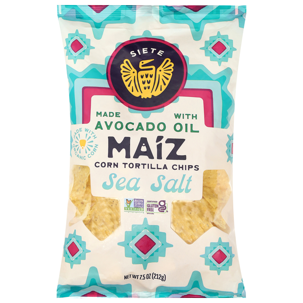 Siete Gluten Free Maiz Avocado Oil Sea Salt Corn Tortilla Chips