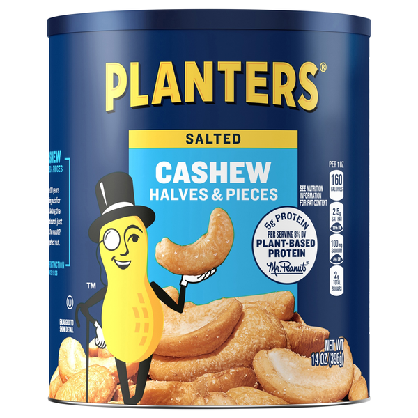 Planters Salted Cashew Halves & Pieces