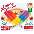 JonnyPops Minis Organic No Sugar Added Color Burst Frozen Pops - 10 ct
