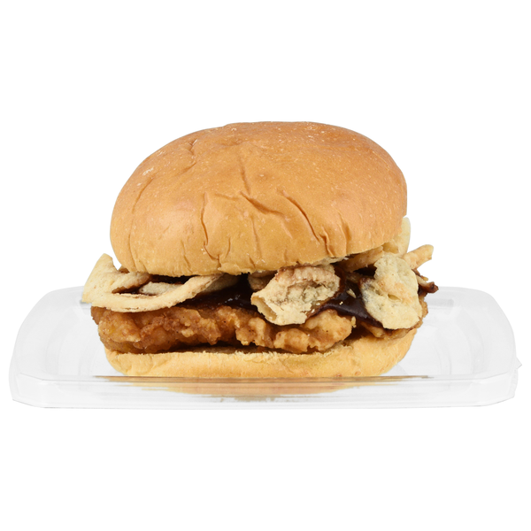 Hannaford BBQ Fried Chicken Sandwich w/Crispy Onion (Hot Avail. 12pm-8pm)