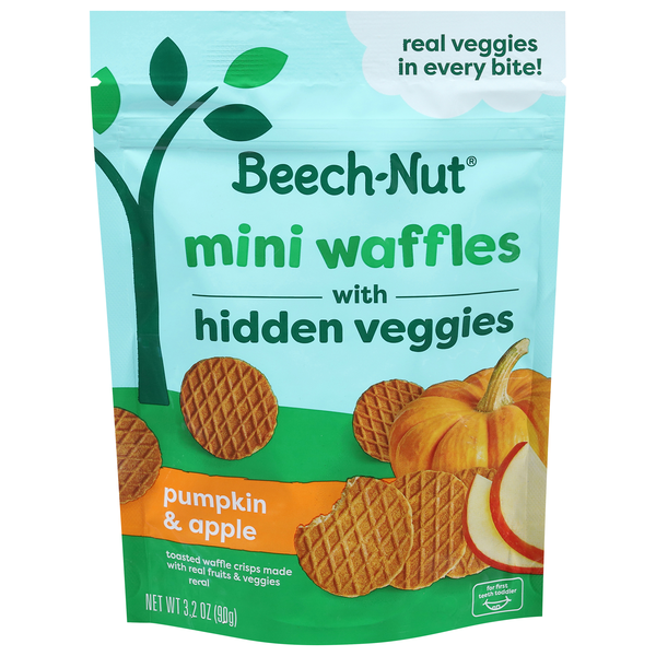Beech-Nut Pumpkin Apple & Cinnamon Mini Waffles with Hidden Veggies