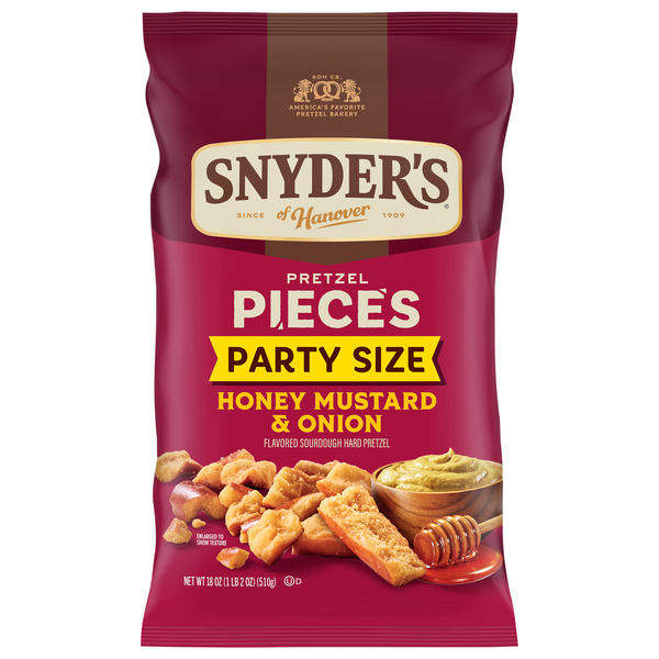 Snyder's of Hanover Honey Mustard Onion Flavored Pretzel Pieces Party Size
