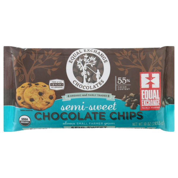 Equal Exchange Organic Semi-Sweet Chocolate Baking Morsel Chips 55% Cacao