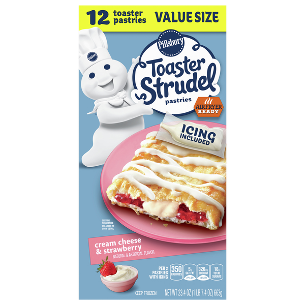 Pillsbury Cream Cheese & Strawberry Toaster Strudel Pastries - 12 ct