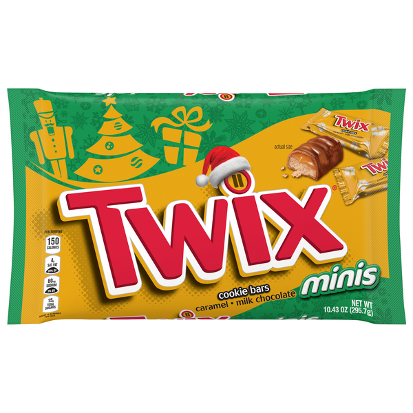 Twix Caramel & Milk Chocolate Christmas Candy Cookie Bars Minis