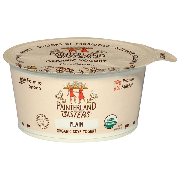 Painterland Sisters Organic Plain Skyr Yogurt Cup