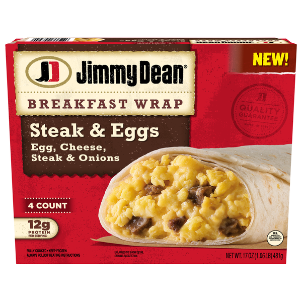 Jimmy Dean Steak & Eggs Breakfast Wrap - 4 ct