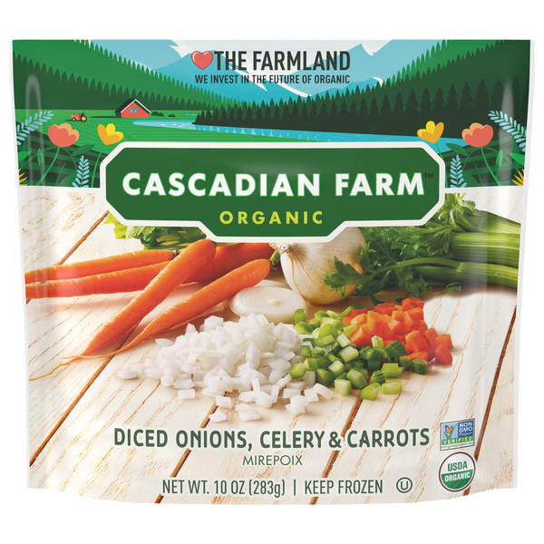 Cascadian Farm Organic Mirepoix Diced Onions Celery & Carrots Frozen