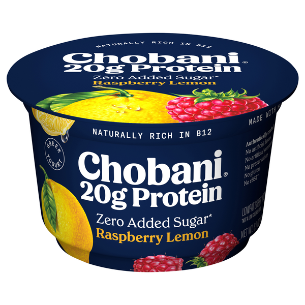 Chobani 20g Protein Lowfat Raspberry Lemon Greek Yogurt Cup