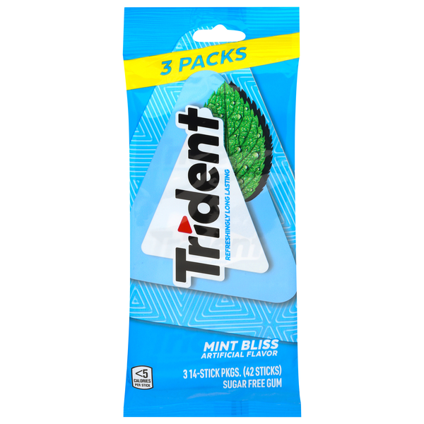 Trident Sugar Free Mint Bliss Gum - 3 ct