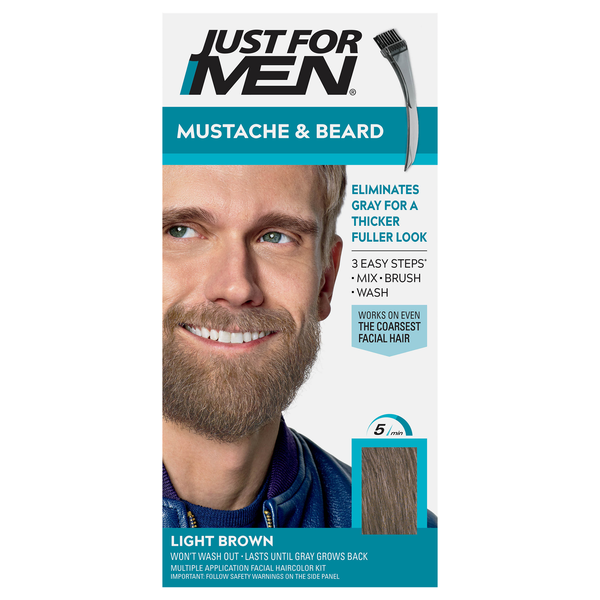 Just For Men Mustache & Beard Brush-In Color Light Brown M-25