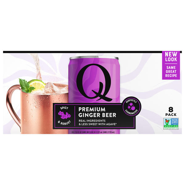 Q Premium Ginger Beer - 8 pk