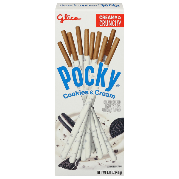 Glico Pocky Cookies & Cream Covered Biscuit Sticks