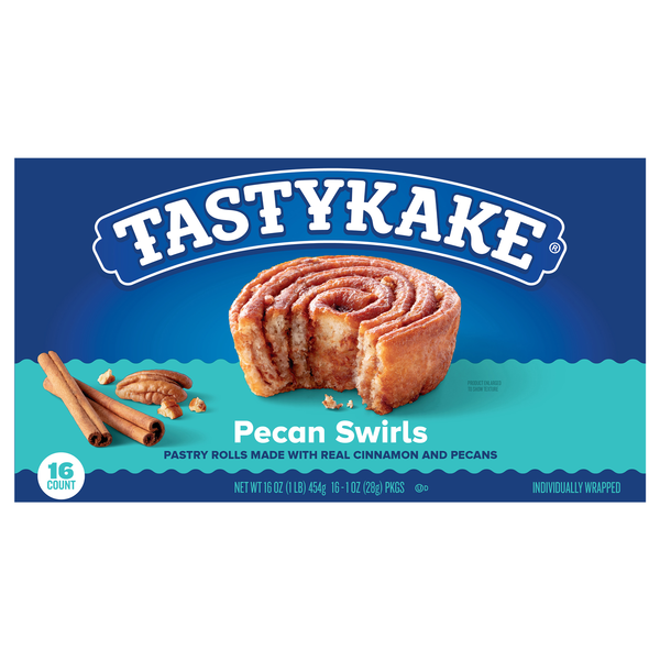 Tastykake Pecan Swirls Pastry Rolls - 16 ct