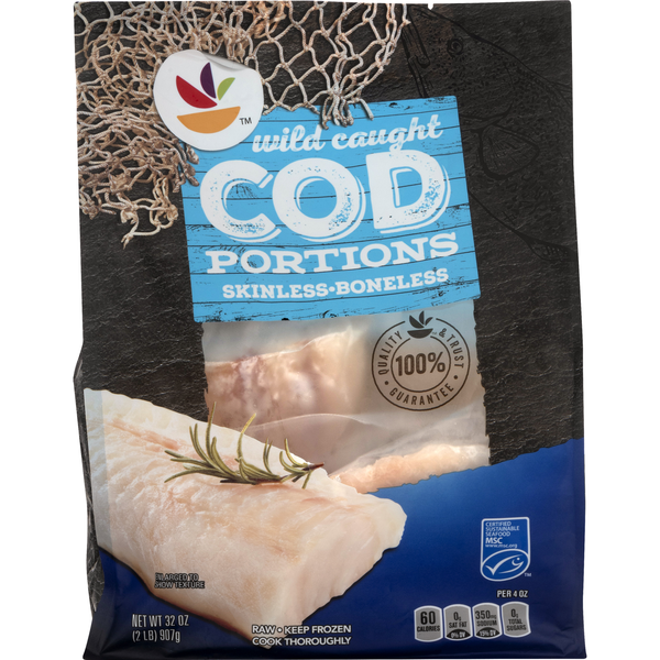 Stop & Shop Wild Caught Boneless Skinless Cod Portions Frozen