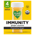 So Good So You Organic Immunity Ginger Cayenne Probiotic Juice Shot - 4 pk