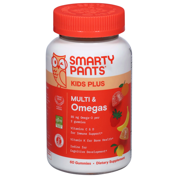 SmartyPants Kids Plus Assorted Flavor Multi & Omegas Supplement