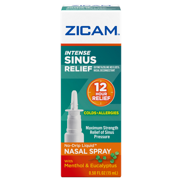 ZICAM Intense Sinus Relief No Drip Nasal with Cooling Menthol & Eucalyptus