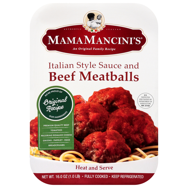 Mama Mancini's Italian Style Sauce & Beef Meatballs Refrigerated
