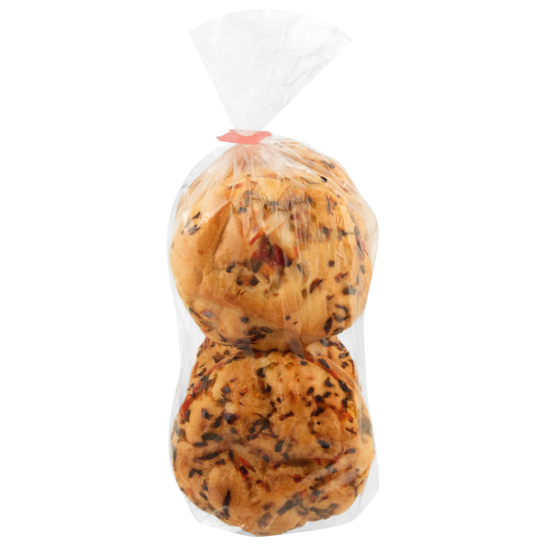 Hannaford Bakery Pepper Onion & Garlic Focaccia - 4 ct