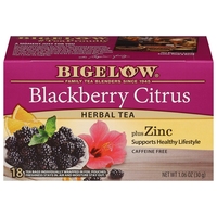 Bigelow Caffeine Free Blackberry Citrus + Zinc Herbal Tea Bags