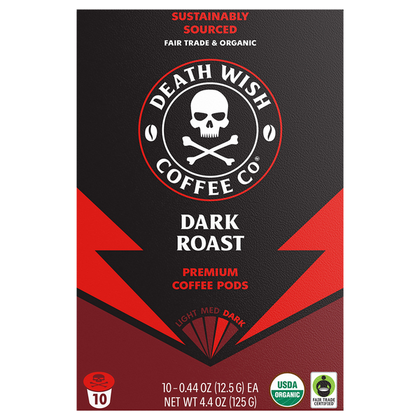 Death Wish Dark Roast Single Serve Coffee Pods