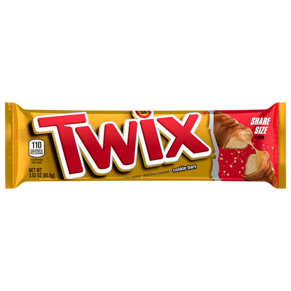 Twix Caramel & Milk Chocolate Candy Cookie Bars King Size
