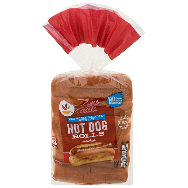 Stop & Shop New England Style Enriched Hot Dog Rolls - 6 ct