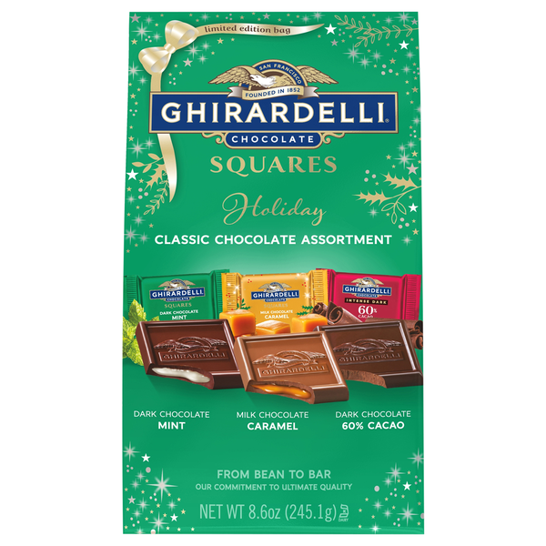 Ghirardelli Christmas Holiday Classic Chocolate Assortment Squares Candy
