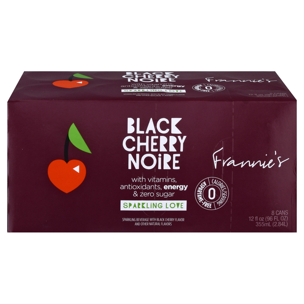 Frannie's Black Cherry Noire Sparkling Beverage - 8 pk