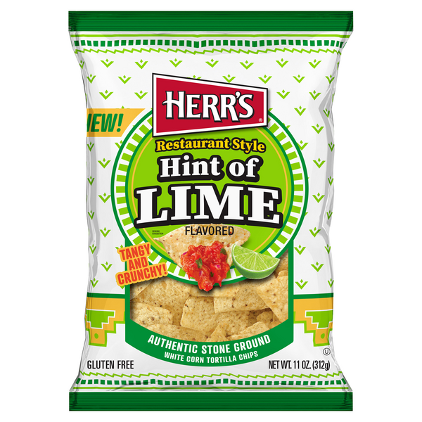 Save on Herr's White Corn Tortilla Chips Lime Flavored Restaurant Style