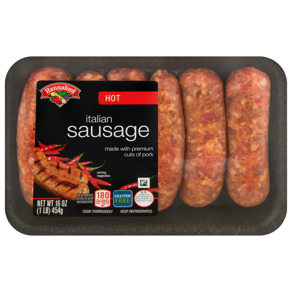 Hannaford Hot Italian Sausage - 6 ct Fresh