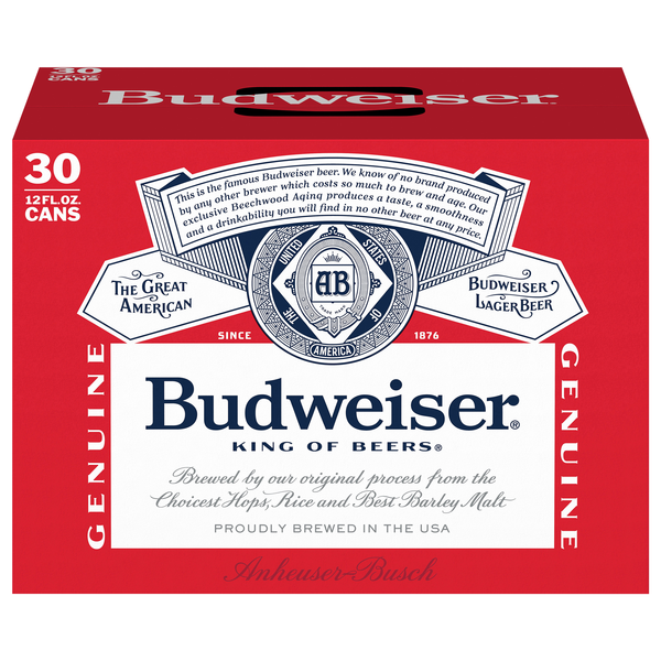 Budweiser Beer - 30 pk