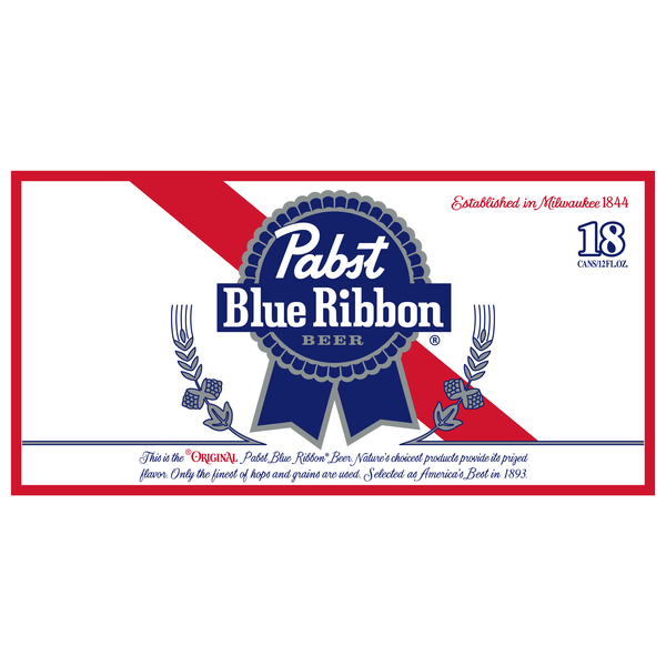 Pabst Blue Ribbon Beer - 18 pk
