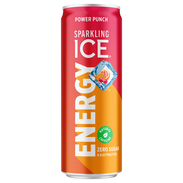 Sparkling Ice + Energy Zero Sugar Power Punch Flavored Water