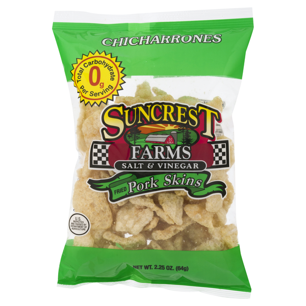 Suncrest Farms Fried Pork Skins Salt & Vinegar
