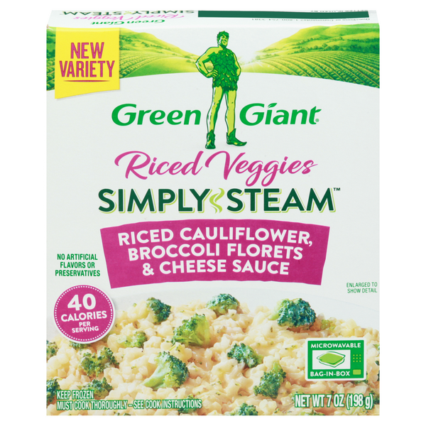 Steam Riced Cauliflower Broccoli 