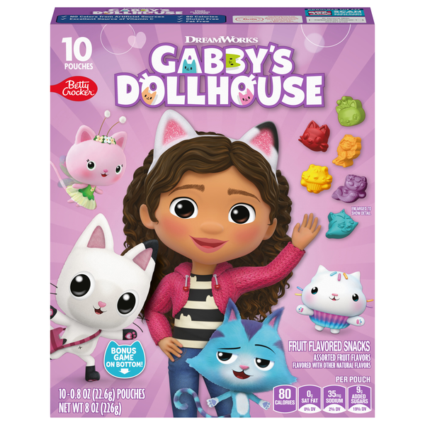 Betty Crocker Fruit Flavored Snacks Gabby's Dollhouse - 10 ct