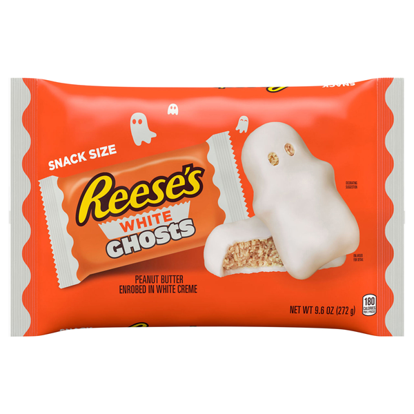 Reese's White Ghosts Peanut Butter Halloween Candy Cups Snack Size