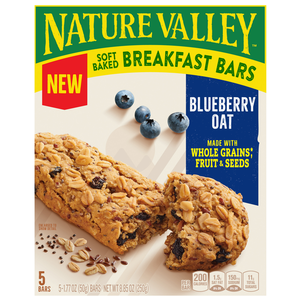 Nature Valley Blueberry Oat Soft Baked Breakfast Bars - 5 ct
