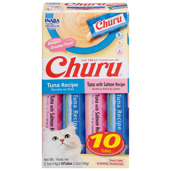 Inaba Churu Tuna/Tuna with Salmon Cat Treat - 10 ct