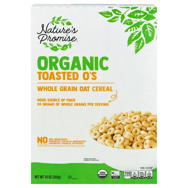 Nature's Promise Organic Toasted O's Whole Grain Oats Cereal