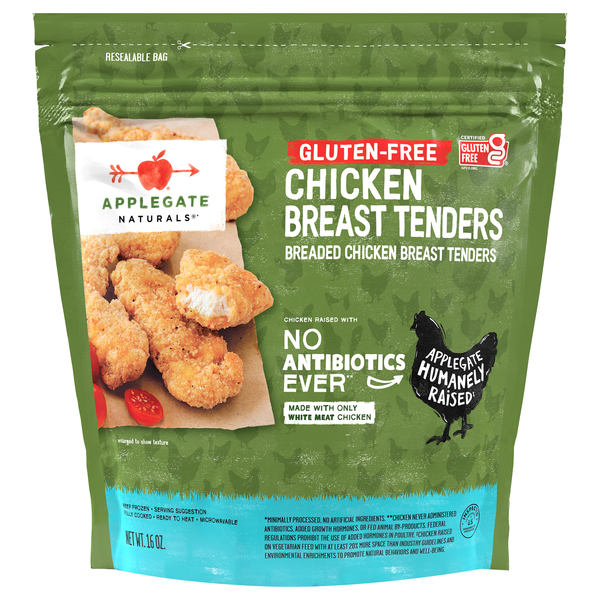 Applegate Naturals Gluten Free Chicken Breast Tenders Frozen
