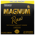 Trojan Magnum Raw Large Size Lubricated Condoms