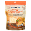 Food Lion Natural Fancy Shredded Mexican Style 4 Cheese Blend