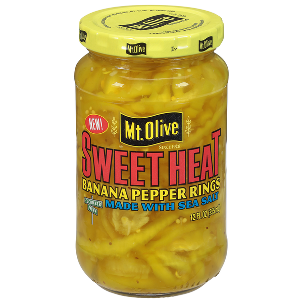 Mt. Olive Sweet Heat Banana Pepper Rings with Sea Salt