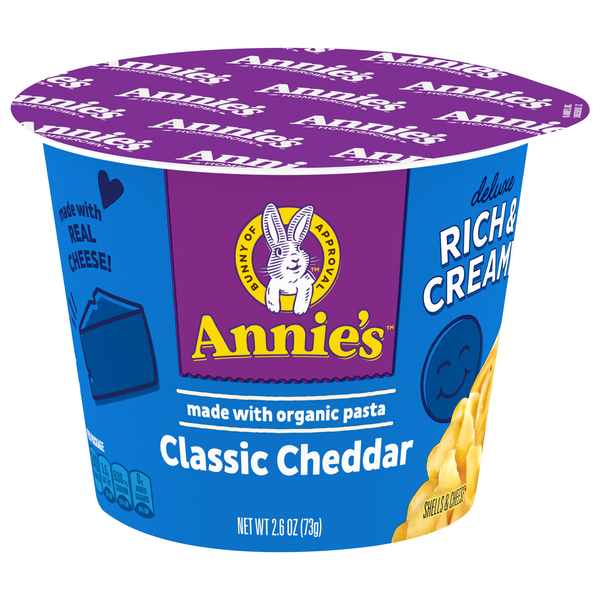 Annie's Deluxe Microwavable Classic Cheddar Shells & Cheese Cup