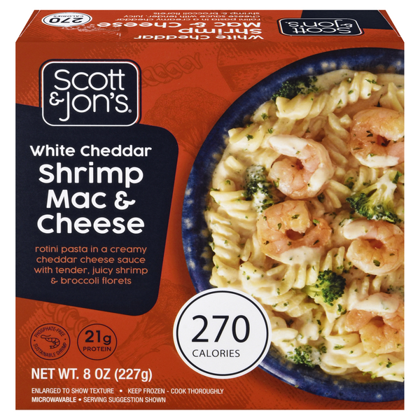 Save on Scott & Jon's Shrimp Mac & Cheese White Cheddar Frozen Order