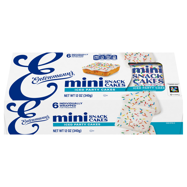 Entenmann's Iced Party Mini Snack Cakes - 6 ct